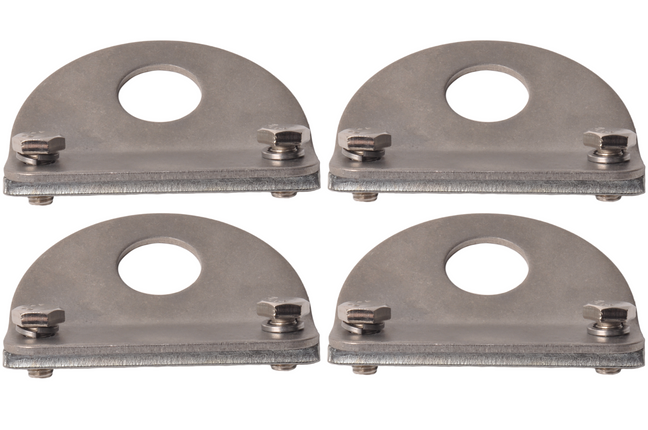 Cantonal Anneau d'arrimage 90x74 mm - contrepartie 90x18x6 mm incluse - convient aux Remorques Anssems - ensemble de 4 pièces