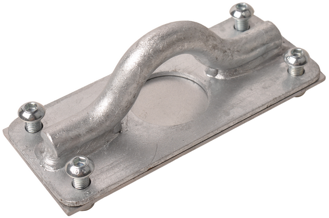 Cantonal Anneau d'arrimage avec contreplaque - matériau en acier galvanisé - adapté aux modèles Ifor Williams GX Plant Trailer