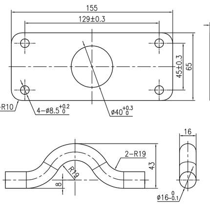 Cantonal Anneau d'arrimage avec contreplaque - matériau en acier galvanisé - adapté aux modèles Ifor Williams GX Plant Trailer
