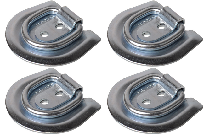 Cantonal Anneau de fixation à visser 72x62x10 mm - Ensemble de 4 pièces