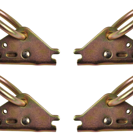 Cantonal Anneau de fixation pour rails d'arrimage de camion 80x14 mm - Ensemble de 4 pièces