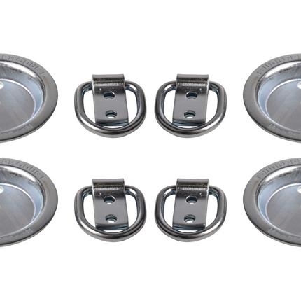 Cantonal Anneau de montage rond encastré 79x13 mm - ensemble de 4 pièces