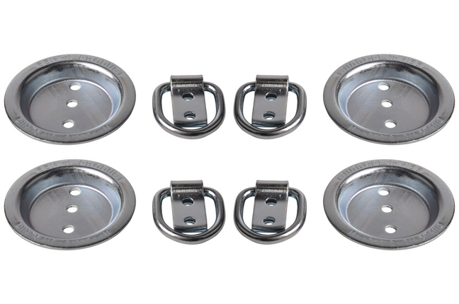 Cantonal Anneau de montage rond encastré 79x13 mm - ensemble de 4 pièces