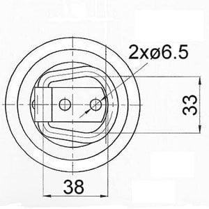 Cantonal Anneau de montage rond encastré 79x13 mm - ensemble de 4 pièces