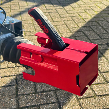 Cantonal Antivol de timon tubulaire Cantonal - rouge - acier - incl. cadenas à disque en acier inoxydable avec 2 clés