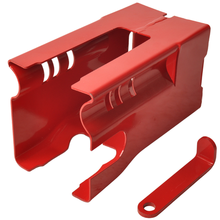 Cantonal Antivol de timon tubulaire Cantonal - rouge - acier - incl. cadenas à disque en acier inoxydable avec 2 clés