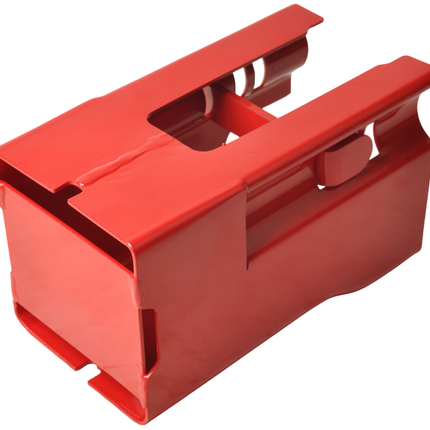 Cantonal Antivol de timon tubulaire Cantonal - rouge - acier - incl. cadenas à disque en acier inoxydable avec 2 clés