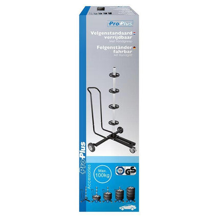 Cantonal Arbre à jantes mobile avec poignée pour 4 roues