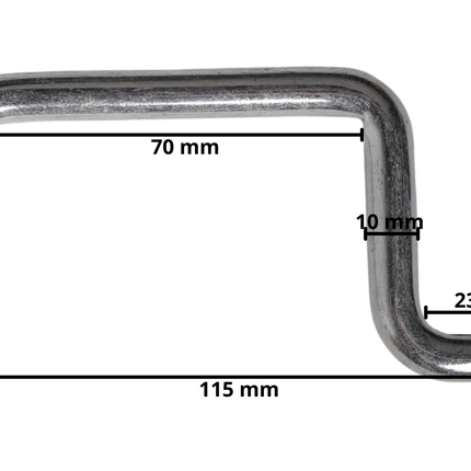Cantonal Arceau d'arrimage avec tige filetée 10 mm 800 DaN - ensemble de 4 pièces