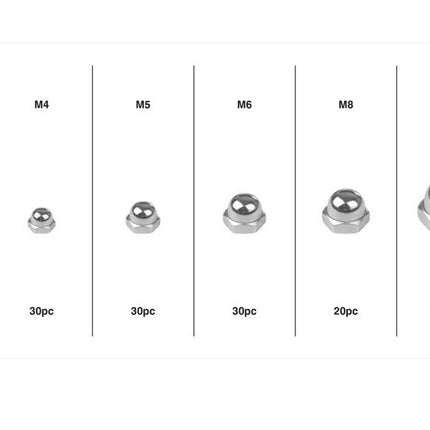 Cantonal Assortiment d'écrous borgnes 150 pièces