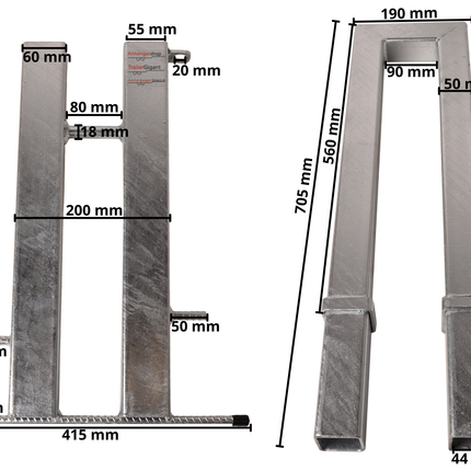 Cantonal Barre de stationnement antivol - convient à toutes les remorques avec timon en V