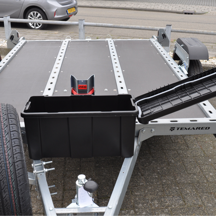 Cantonal Boîte à Outils pour Remorque - 550x250x295 mm en plastique avec serrure en T