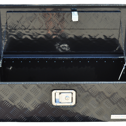 Cantonal Boîte à timon  en aluminium à motif larmé 765x330x245 mm - incluant un verrou intégré - Matériau de 2,5 mm d'épaisseur