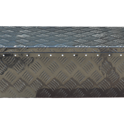 Cantonal Boîte à timon  en aluminium à motif larmé 765x330x245 mm - incluant un verrou intégré - Matériau de 2,5 mm d'épaisseur