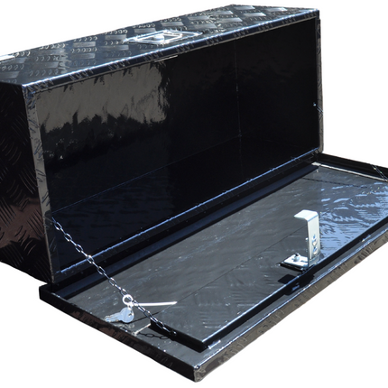 Cantonal Boîte à timon  en aluminium à motif larmé 765x330x245 mm - incluant un verrou intégré - Matériau de 2,5 mm d'épaisseur