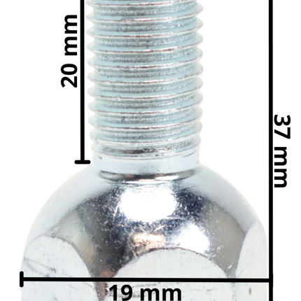 Cantonal Boulon de roue - conique/sphérique - M10x1,25 - convient aux jantes de 8 pouces avec évidement pour graisseur