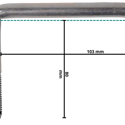 Cantonal Boulon en U / anneau d'attelage M12 80x103 mm