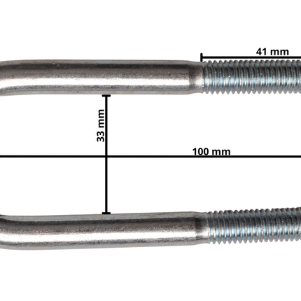 Cantonal Boulon en U/œillet d'attelage M10 100x33 mm