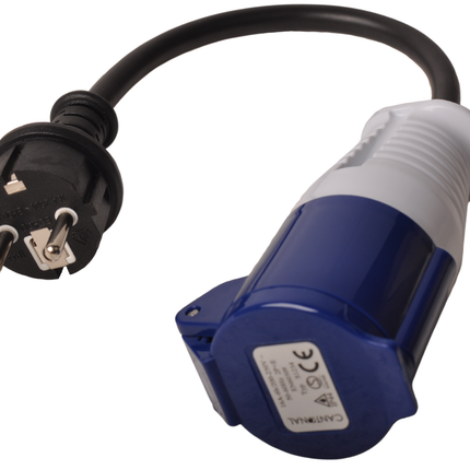 Cantonal Câble adaptateur 23 cm de schuko à prise CEE