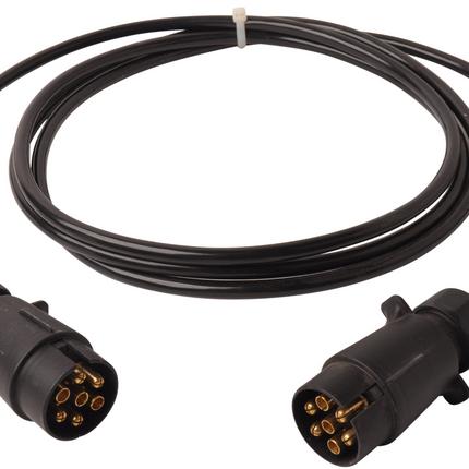 Cantonal Câble de raccordement 3 mètres 7 fils avec 2x 7 broches prises - 300 cm