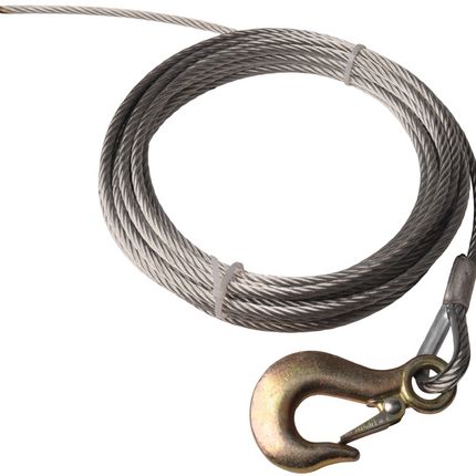 Cantonal Câble de treuil avec crochet (4 mm x 8,5 mètres)