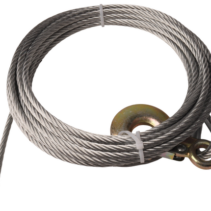 Cantonal Câble de treuil avec crochet (4 mm x 8,5 mètres)