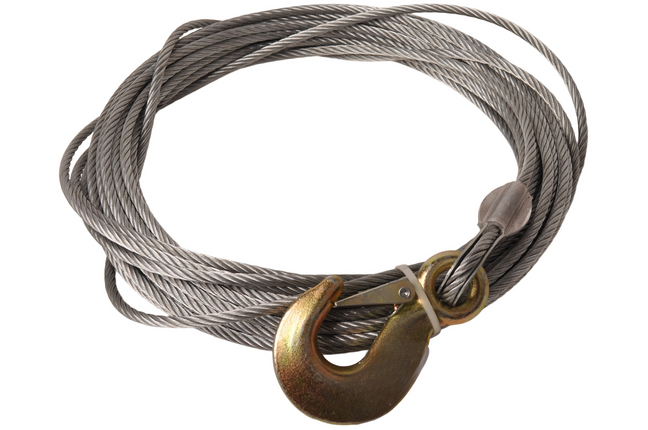 Cantonal Câble de treuil avec crochet (6 mm x 15,2 mètres)