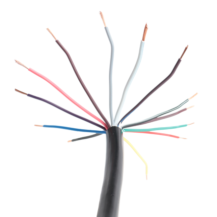 Cantonal Câble d'éclairage 13 fils (11x0,75 mm² & 2x1,5 mm²) noir