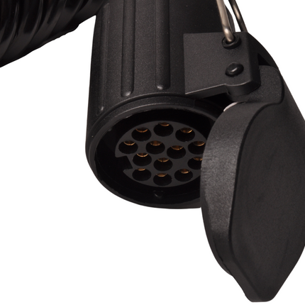 Cantonal Câble d'extension en spirale, 8 fils, avec prise à 13 broches et contre-connecteur à 13 broches - 80 à 175 cm