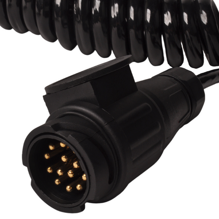 Cantonal Câble d'extension en spirale, 8 fils, avec prise à 13 broches et contre-connecteur à 13 broches - 80 à 175 cm