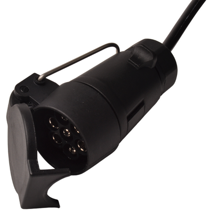 Cantonal Câble d'extension en spirale à 7 conducteurs avec 1x prise à 7 broches et 1x prise à 7 broches - 70 à 175 cm