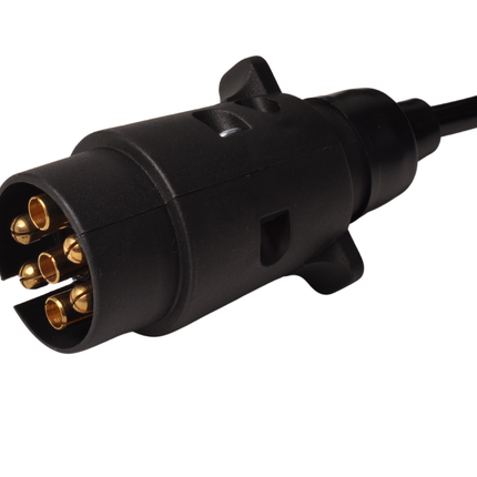 Cantonal Câble d'extension en spirale à 7 conducteurs avec 1x prise à 7 broches et 1x prise à 7 broches - 70 à 175 cm