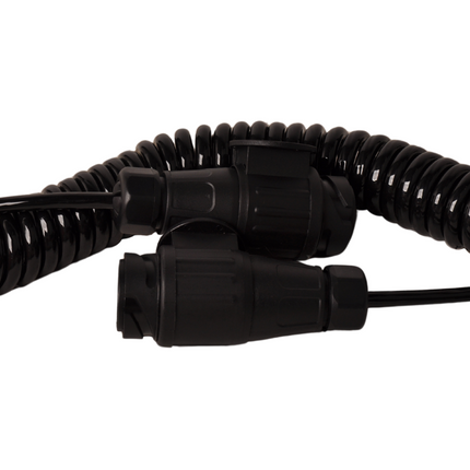 Cantonal Câble spiralé 8 fils avec 2x 13 broches prises - 90 à 250 cm