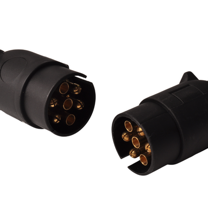 Cantonal Câble spiralé premium 7 fils et 2x prises 7 broches - 90 à 250 cm