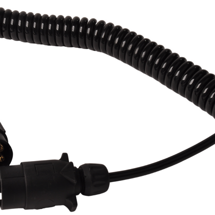 Cantonal Câble spiralé premium 7 fils et 2x prises 7 broches - 90 à 250 cm