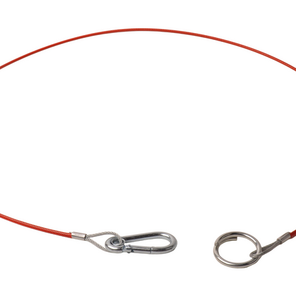 Cantonal Câbles de rupture 140 cm crochet de serrage + anneau (rouge)