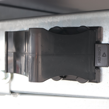 Cantonal Cale de roue Plastique (noir) avec support