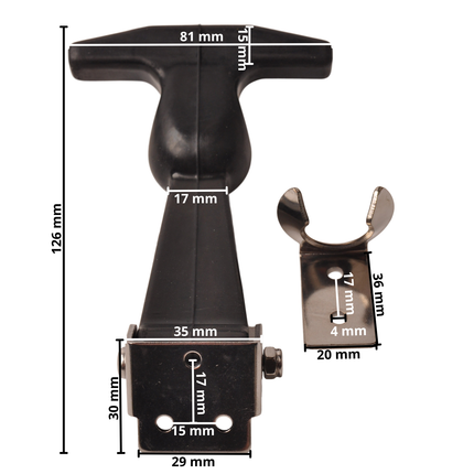Cantonal Capuchons en caoutchouc avec contrepartie - 12 cm de longueur