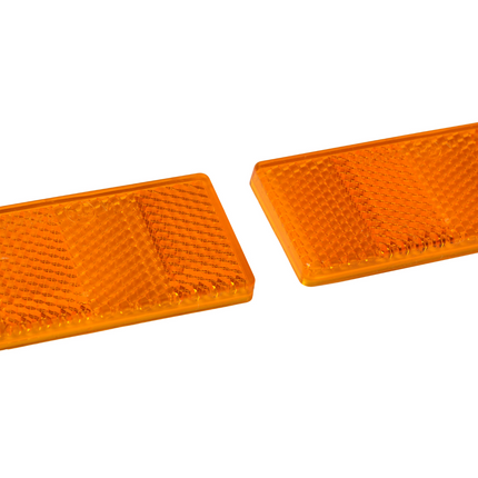 Cantonal Catadioptre orange/jaune 70x30 mm autocollant - ensemble de 2 pièces