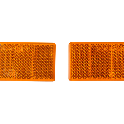 Cantonal Catadioptre orange/jaune 70x30 mm autocollant - ensemble de 2 pièces