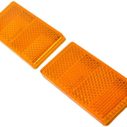 Cantonal Catadioptre orange/jaune 70x30 mm autocollant - ensemble de 2 pièces