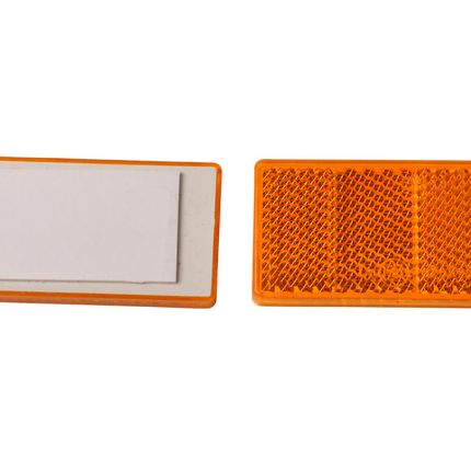 Cantonal Catadioptre orange/jaune 70x30 mm autocollant - ensemble de 2 pièces