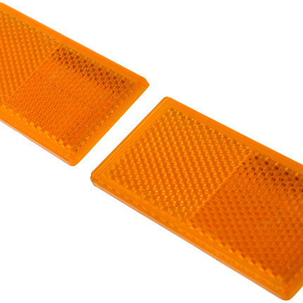 Cantonal Catadioptre orange/jaune 82x36 mm autocollant - Ensemble de 2 pièces