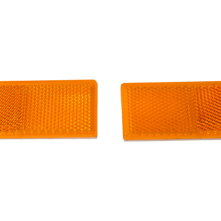 Cantonal Catadioptre orange/jaune 82x36 mm autocollant - Ensemble de 2 pièces