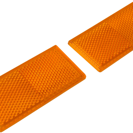 Cantonal Catadioptre orange/jaune 82x36 mm autocollant - Ensemble de 2 pièces