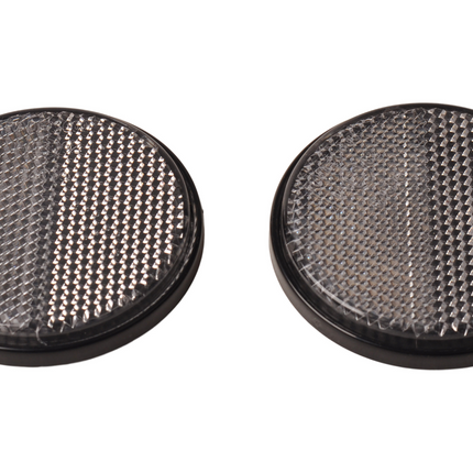 Cantonal Catadioptres blancs 58 mm autocollants ronds -  2 pièces