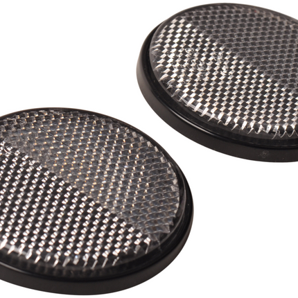 Cantonal Catadioptres blancs 58 mm autocollants ronds -  2 pièces