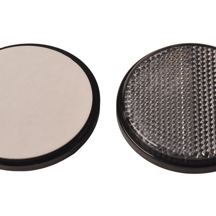 Cantonal Catadioptres blancs 58 mm autocollants ronds -  2 pièces