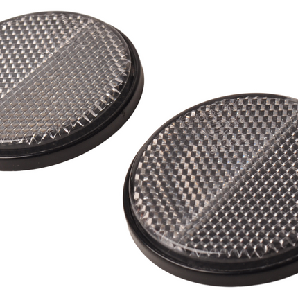 Cantonal Catadioptres blancs 58 mm autocollants ronds -  2 pièces