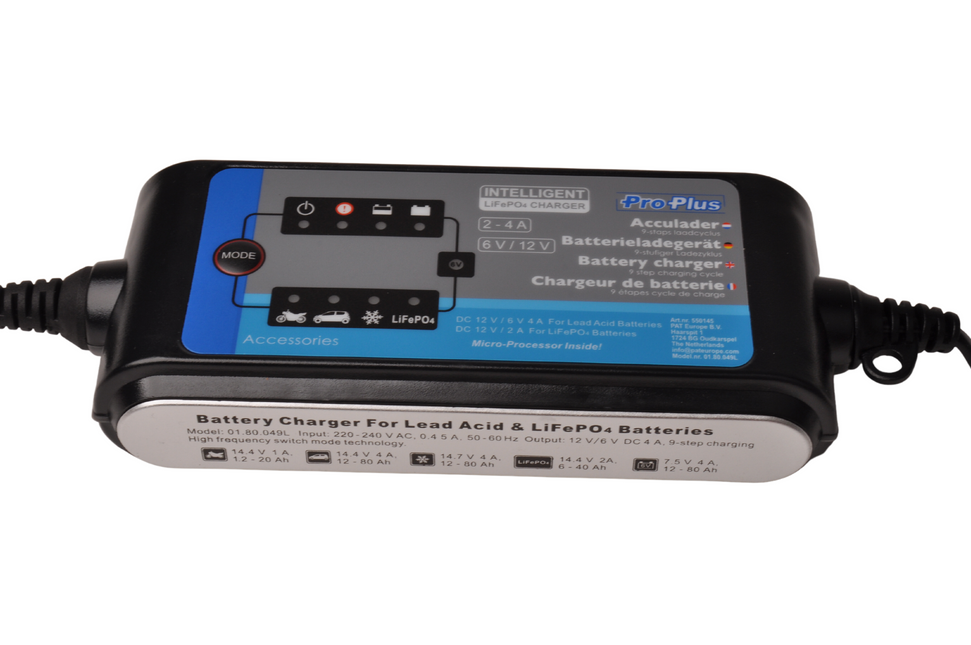 Cantonal Chargeurs de batterie 6V/12V 2-4AMP Cycle de charge en 9 étapes